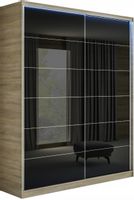 SZAFA PRZESUWNA 110 x 250 SONOMA LACOBEL CZARNY