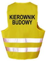 Kamizelka odblaskowa ostrzegawcza KIEROWNIK BUDOWY