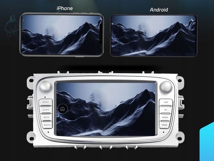 RADIO SAMOCHODOWE do FORD MONDEO MK4 FOCUS MK2 MK3 GALAXY GPS ANDROID RDS zdjęcie 5