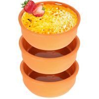 3x Naczynie do Zapiekania Żaroodporne Miska Miseczka Kokilka Kamionkowa