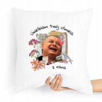 Poduszka Prezesa Pis Kaczyński Miłego Dzionka Z Nadrukiem Ze Zdjęciem