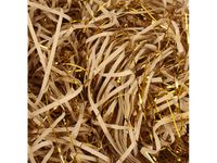 Wypełniacz dekoracyjny do prezentów, 20 g, beżowo złoty