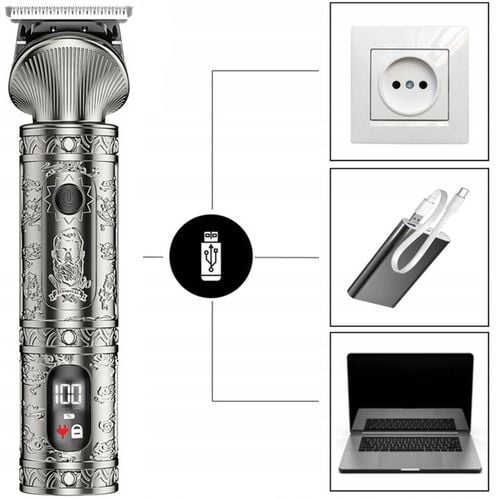 WIELOFUNKCYJNY TRYMER GOLARKA MASZYNKA DO STRZYŻENIA LCD XXL USB 16W1 na Arena.pl