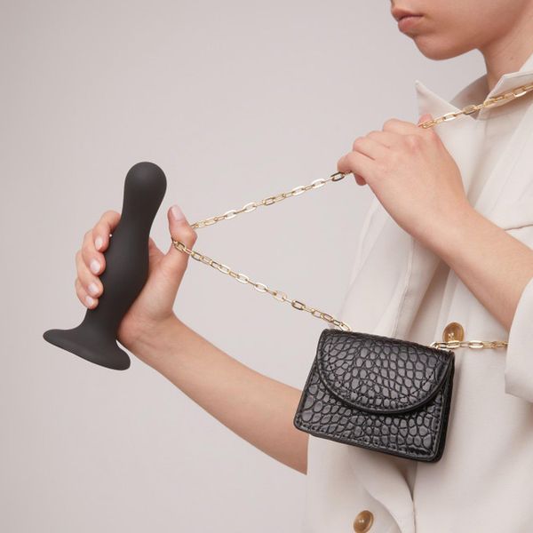 DILDO PLUG CURVY BLACK - XL zdjęcie 3