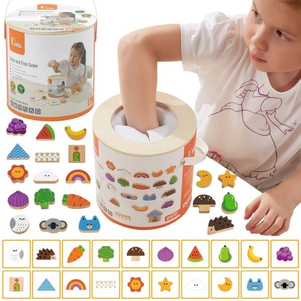 VIGA Drewniana Gra W Ciemno Losowanie Wzorów zdjęcie 1