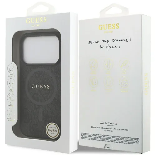 etui guess 4g ring classic logo magsafe  do iphone 17 pro - czarne na Arena.pl