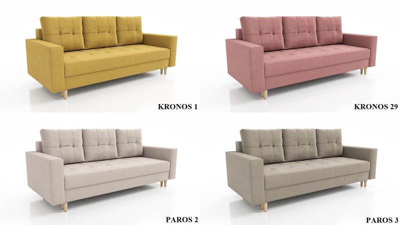 Kanapa SCANDI rozkładana, na sprężynach zdjęcie 6