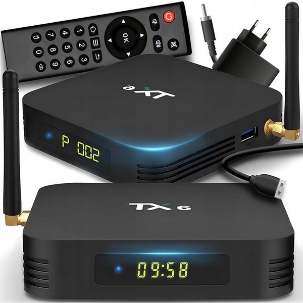 SMART TV BOX TX6 ANDROID 9 PRZYSTAWKA TV KODI 4/32 GB zdjęcie 1