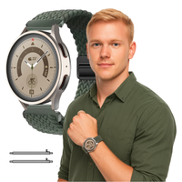 Pasek opaska do Xiaomi Watch S1 na smartwatch 22mm zielony pleciony KOLORY