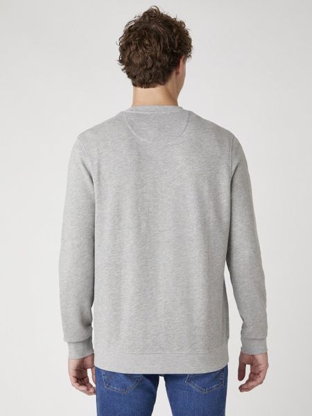 MĘSKA BLUZA WRANGLER GRAPHIC CREW MID GREY MEL W6E2HAX37 XL zdjęcie 2