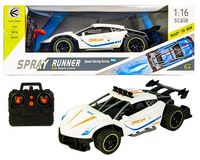 ZDALNIE STEROWANY BIAŁY SAMOCHÓD WYŚCIGOWY  Z EFEKTEM DYMU