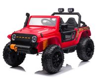 Auto na akumulator dla dzieci 4x4 skóra EVA pilot CAR-JL-5-CZERWONY