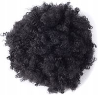 Boland peruka włosy półdługie czarny afro
