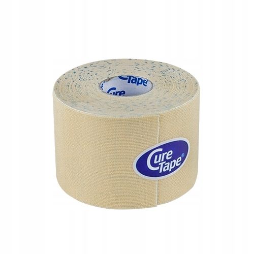 Taśma tape tejpy do kinesiotapingu CureTape 5cmx5m beżowy do twarzy na Arena.pl
