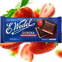 Wedel CZEKOLADA GORZKA Z NADZIENIEM TRUSKAWKOWYM Truskawkowa 100g