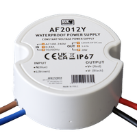 MW Power 20W 24V/0.83A round LED power supply, IP67