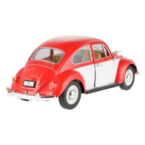Model 1:24, 1967 VW Classical Beetle, czerwono biały na Arena.pl