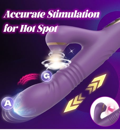 Fioletowy posuwisty wibrator ze stymulatorem na Arena.pl