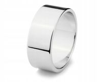 Obrączka szeroka 8mm srebrna stal chirurgiczna rozmiar 26