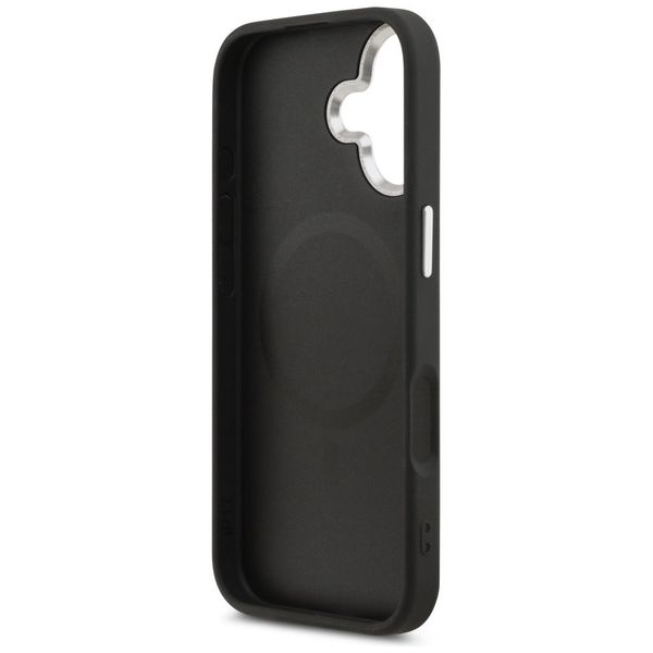 Etui Guess Grained Triangle Logo MagSafe do iPhone 17 czarny zdjęcie 7