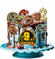 OPŁATEK ZESTAW URODZINOWY POSTACIE NA TORT - DINO DINOZAUR + IMIĘ