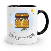 Kubek Czarny Prezent Szefa Taki Szef To Skarb Z Nadrukiem Ze Zdjęciem