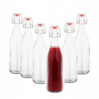 6x Butelki 1000 ml 1L na napoje soki butelki z zapięciem pałąkowym Altom