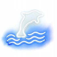 NEON NA ŚCIANĘ LED NA USB DELFIN MODEL