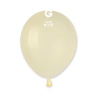 Balony pastelowe kość słoniowa jasny żółty kremowy 12cm 3szt