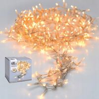 LAMPKI CHOINKOWE ŁAŃCUCH ŚWIETLNY 480 LED CIEPŁY BIAŁY PRZEŹROCZYSTY PRZEWÓ