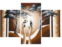 90X60CM OBRAZ SPACER O ZACHODZIE SŁOŃCA TRZY OBRAZY