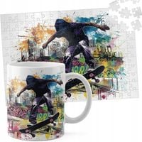 ZESTAW KUBEK + PUZZLE 110EL - DESKOROLKA SKATE SPORT OLLIE
