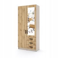 Szafa Sigma K6 1L1U3SZ z lustrem 90 cm - dąb artisan