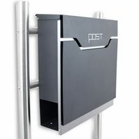 16769 Skrzynka wolnostojąca na stojaku z gazetnikiem dom nowoczesna