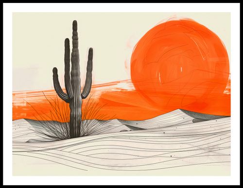 Plakat 80x60cm Kaktus Saguaro na Arena.pl