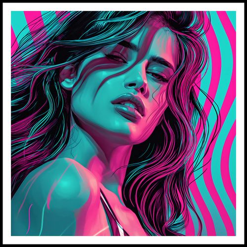 Plakat 80x80cm Neonowy Wzrok na Arena.pl