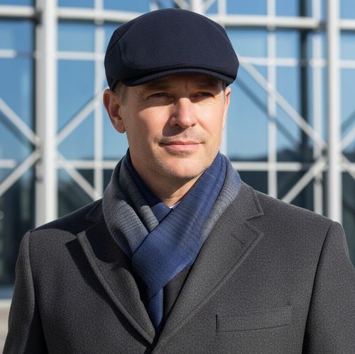 Kaszkiet Męski i Szalik Pako Jeans Elegancki Komplet Dla Niego na Arena.pl