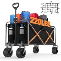 Wózek transportowy plażowy ogrodowy składany kempingowy terenowy 120 kg