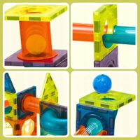 2X KLOCKI MAGNETYCZNE XXL TOR KULKOWY KULODROM 96 EL. MOCNE MAGNESY ABS