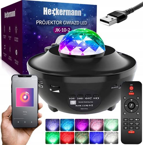 PROJEKTOR GWIAZD RZUTNIK NIEBA LAMPKA NOCNA ASTRONAUTA GŁOŚNIK BLUETOOTH na Arena.pl