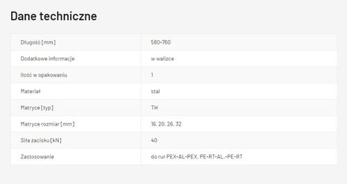 PRASKA ZACISKARKA RUR PEX-AL-PEX TH MATRYCE na Arena.pl