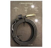 Pasek męski Cholewiński Skórzany Czarny r. S/M 75-85 cm Gładki