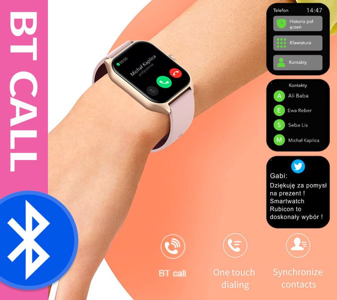 SMARTWATCH UNISEX Rubicon RNCF03 - ROZMOWY BLUETOOTH, ALWAYS ON DISPLAY (sr049g) zdjęcie 7