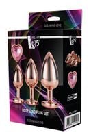 gleaming love rose gold plug set