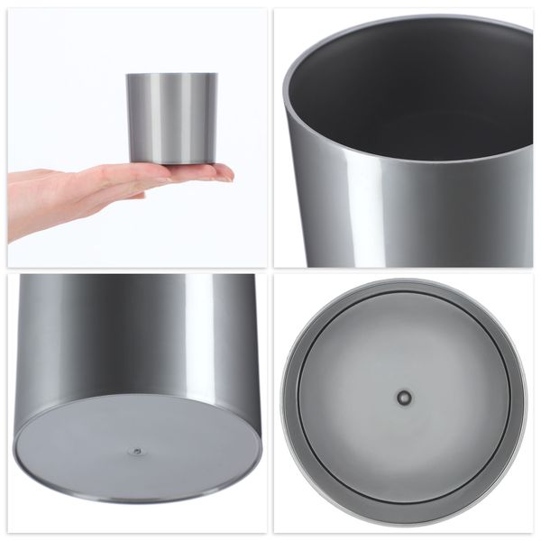 DONICZKA OSŁONKA NA KWIATY OKRĄGŁA SREBRNA 6 CM zdjęcie 4