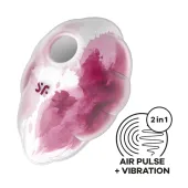 satisfyer cloud - wibrator silikonowy z funkcją air pulse, fioletowy