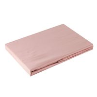 Prześcieradło z makosatyny bez gumki NOVA 180X210 pudrowe