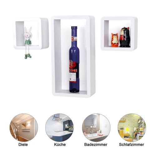 Półki ścienne CUBE 3 szt. BIAŁY na Arena.pl