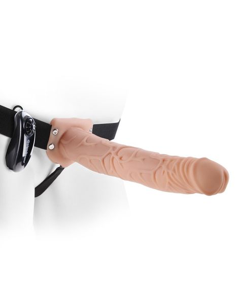 Męska Duża Proteza Penisa Z Wibracją - Fetish 11'' Vibrating Hollow Strap-On zdjęcie 2