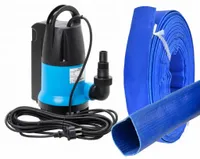 POMPA ZATAPIALNA WODY BRUDNEJ DESZCZÓWKI PŁYWAK IPK 400 IBO 400W +WĄŻ 1"20m